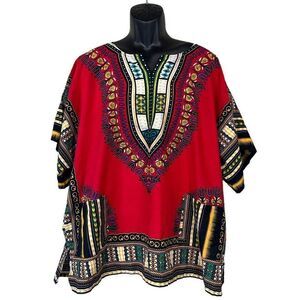 African Short Sleeve Dashiki Size L